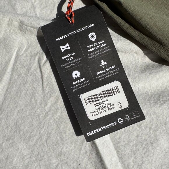 Alaskan Hardgear AKHG Duluth Trading Co. Access Point Pull-On Shorts Sage Olive - Picture 3 of 5